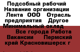 Подсобный рабочий › Название организации ­ Лента, ООО › Отрасль предприятия ­ Другое › Минимальный оклад ­ 22 500 - Все города Работа » Вакансии   . Пермский край,Красновишерск г.